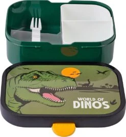 Mepal – Lunchset Campus (pu + Lb) – Pop-up Drinkfles En Broodtrommel Voor Kinderen – Dino – Bento Box – Lekvrij -Mepal 1101x1200