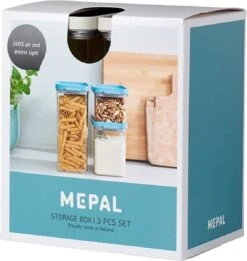 Mepal – Omnia Set Bewaardoos 3-delig – Black – Bewaardozen Voedsel – Makkelijk Stapelbare Voorraadpotten – Lucht En- Aromadicht -Mepal 1135x1200 1