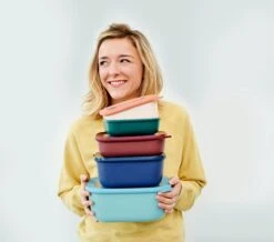 Mepal - Multikom Cirqula Rechthoekig 3-delige Set (500+1000+2000) - Mag In De Vriezer, Magnetron En Vaatwasser – Nordic White – Meal Prep Bakjes - Bewaardozen Met Deksel -Mepal 1200x1060 1