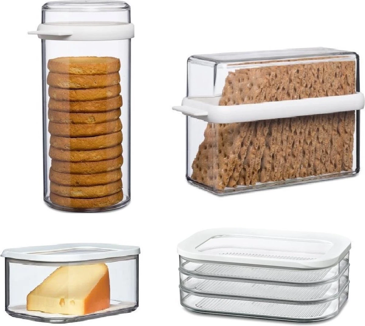 Mepal Voordeelset Knackebrood, Beschuit, Kaas& Vleeswaren 4g 3 Mepal Voordeelset Knackebrood, Beschuit, Kaas& Vleeswaren 4g