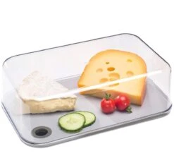 Mepal - Kaasstolp Modula - 2800 Ml - Wit - Inclusief Snijplank - Zicht Op Inhoud - Vershouddoos - Kaasbak -Mepal 1200x1090