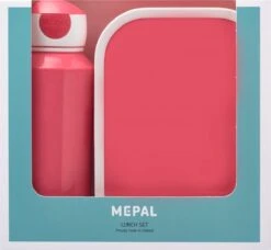 Mepal – Lunchset Campus (pu + Lb) – Pop-up Drinkfles En Broodtrommel Voor Kinderen – Roze – Bento Box – Lekvrij -Mepal 1200x1107