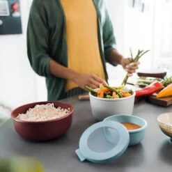 Mepal - Multikom Cirqula 3-delige Set (350 + 750 + 1250 Ml) - Mag In De Vriezer, Magnetron En Vaatwasser – Nordic Green – Meal Prep Bakjes - Bewaardozen Met Deksel -Mepal 1200x1200 125