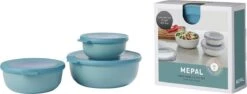 Mepal - Multikom Cirqula 3-delige Set (350 + 750 + 1250 Ml) - Mag In De Vriezer, Magnetron En Vaatwasser – Nordic Green – Meal Prep Bakjes - Bewaardozen Met Deksel -Mepal 1200x458
