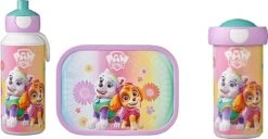 Paw Patrol Girls 3 Delig Voordeelset - Mepal Lunchset - Mepal Broodtrommel Drinkbeker & Pop Up Fles -