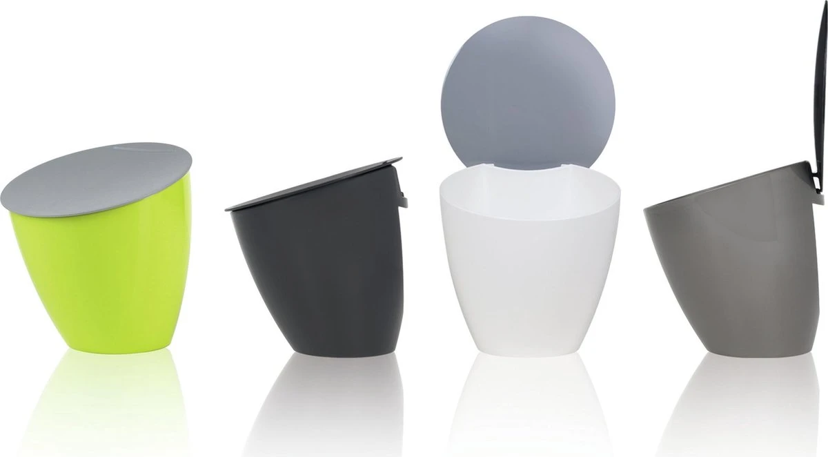 Mepal - Afvalbakje Calypso - Afvalbakje Voor Op Het Aanrecht - 2.2 Liter - Zwart - Grote Vulopening - Gemakkelijk Te Reinigeren 6 Mepal - Afvalbakje Calypso - Afvalbakje Voor Op Het Aanrecht - 2.2 Liter - Zwart - Grote Vulopening - Gemakkelijk Te Reinigeren - Afbeelding 4