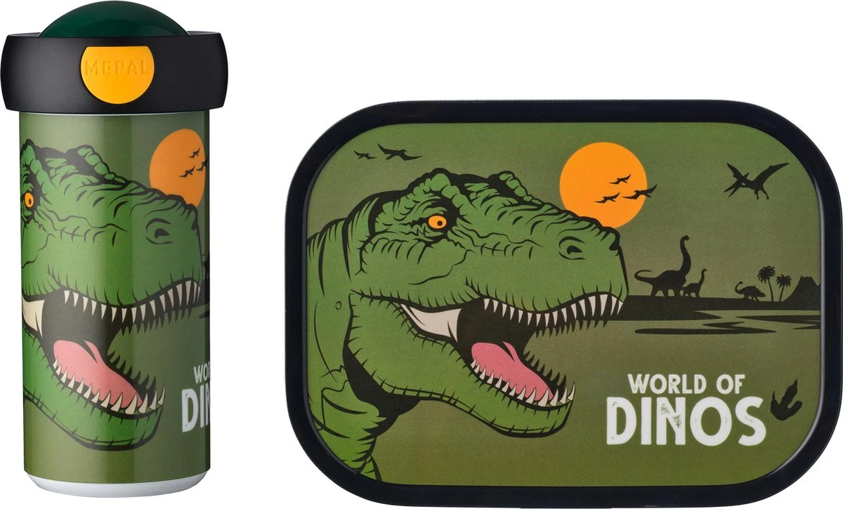 Mepal – Lunchset Campus (sb + Lb) – Schoolbeker En Broodtrommel Voor Kinderen – Dino – Bento Box - Lekvrij 3 Mepal – Lunchset Campus (sb + Lb) – Schoolbeker En Broodtrommel Voor Kinderen – Dino – Bento Box - Lekvrij