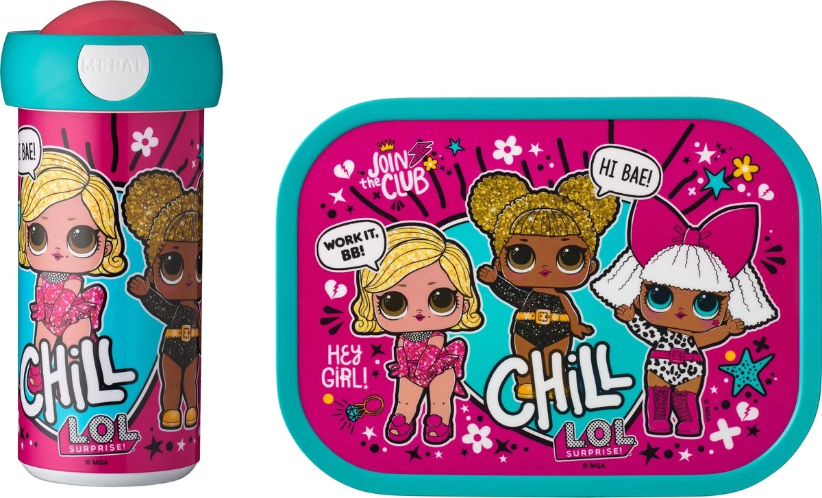 Mepal – Lunchset Campus (sb + Lb) – Schoolbeker En Broodtrommel Voor Kinderen – LOL Surprise– Bento Box - Lekvrij 3 Mepal – Lunchset Campus (sb + Lb) – Schoolbeker En Broodtrommel Voor Kinderen – LOL Surprise– Bento Box - Lekvrij