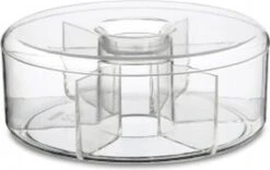 Mepal - Theedoos Rond - Transparant - 6 Vakken - Opbergdoos - Theekist -Mepal 1200x759