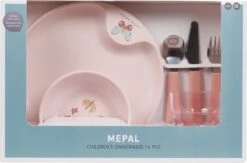 Mepal Mio – Kinderservies Set 6-delig – Bestaat Uit Een Bord, Schaaltje, Glas En Bestek – Flowers & Butterflies - Licht In Gewicht – Kan Tegen Een Stootje -Mepal 1200x790