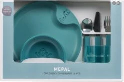 Mepal Mio – Kinderservies Set 6-delig – Bestaat Uit Een Bord, Schaaltje, Glas En Bestek – Deep Turquoise - Licht In Gewicht – Kan Tegen Een Stootje -Mepal 1200x795