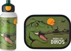Mepal – Lunchset Campus (pu + Lb) – Pop-up Drinkfles En Broodtrommel Voor Kinderen – Dino – Bento Box – Lekvrij -Mepal 1200x857 1