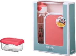 Mepal – Waterfles + Lunchbox + Fruitbox Campus – Pink – Drinkfles Voor Kinderen – Broodtrommel – Fruitbakje – Giftset