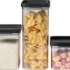 Mepal – Omnia Set Bewaardoos 3-delig – Black – Bewaardozen Voedsel – Makkelijk Stapelbare Voorraadpotten – Lucht En- Aromadicht -Mepal 1200x961