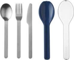 Mepal – Bestekset 3-delig Ellipse – Bestaat Uit Een Mes, Vork En Lepel – Nordic Denim – RVS Bestekset -Mepal 1200x986