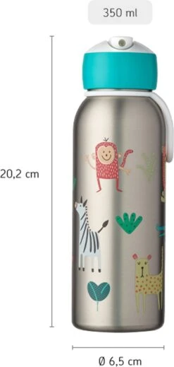 Mepal – Isoleerfles Flip-up Campus – Dino – Waterfles Met Rietje – Houdt Je Drankje Tot 9 Uur Warm En 12 Uur Koud – Drinkfles Voor Kinderen – Thermosfles -Mepal 571x1200
