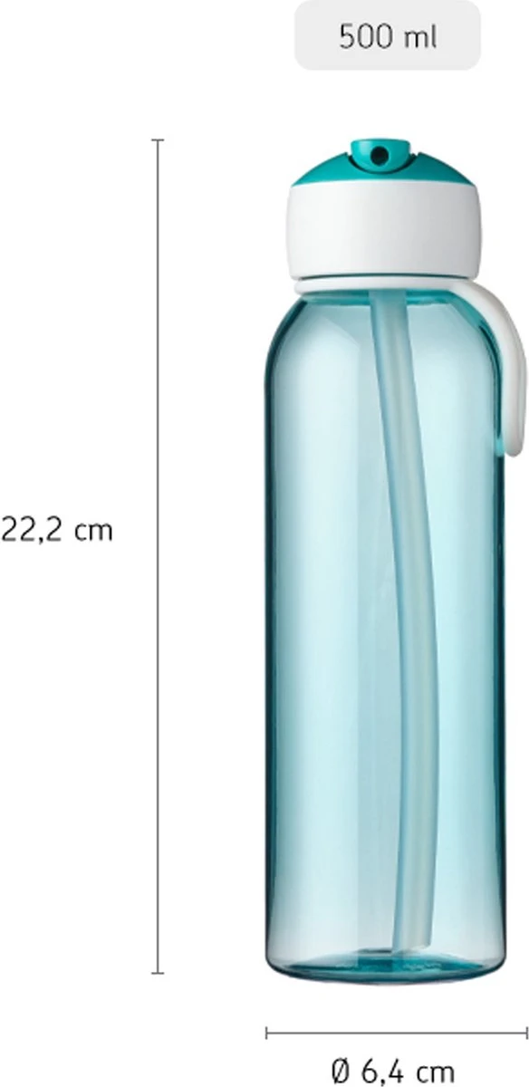 Mepal – Waterfles Flip-up Campus – 500 Ml – Roze – Drinkfles Met Een Rietje – Geschikt Voor Koolzuurhoudende Dranken 4 Mepal – Waterfles Flip-up Campus – 500 Ml – Roze – Drinkfles Met Een Rietje – Geschikt Voor Koolzuurhoudende Dranken - Afbeelding 2