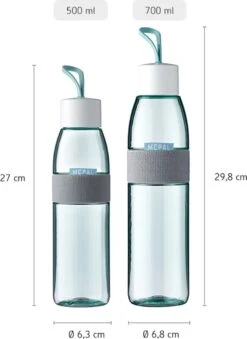 Mepal – Waterfles Ellipse – 500 Ml – Nordic Denim – Drinkfles Volwassenen – Geschikt Voor Koolzuurhoudende Dranken – Lekvrij -Mepal 874x1200