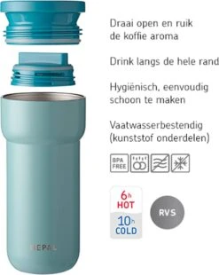Mepal Isoleerbeker Ellipse 375 Ml – Houdt Je Drankje 4 Uur Warm En 8 Uur Koud – Natural Brushed – Koffiebeker To Go – Lekdicht – Thermosbeker -Mepal 955x1200 4