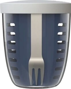 Mepal – Fruit-& Veggie Pot Ellipse – Fruitbox Voor Onderweg - Nordic Denim – Voorzien Van Vergietje En RVS Vorkje -Mepal 966x1200